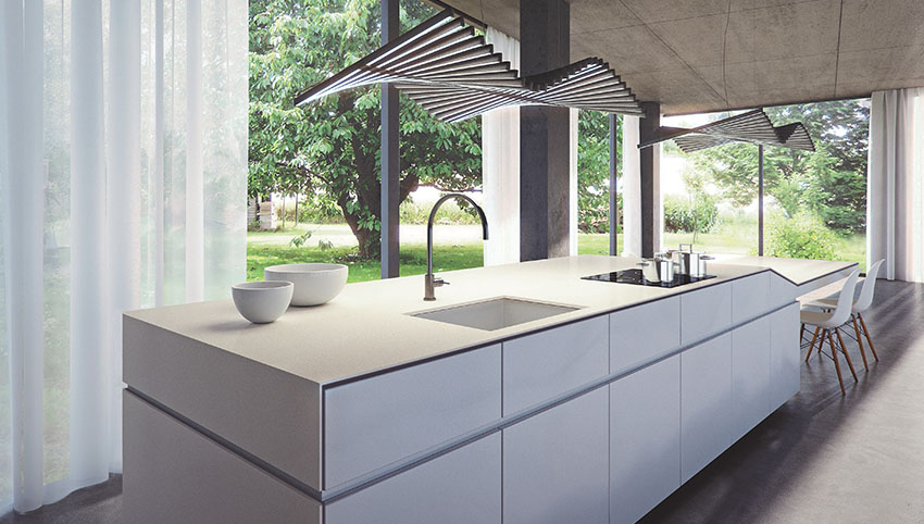 Caesarstone Fresh Concrete kitchen countertops in 13mm