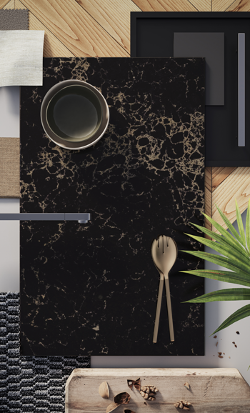 Caesarstone 5100 Vanilla Noir Kitchen