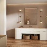 Caesarstone ICON 5141 Frosty Carrina bathroom