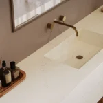 Caesarstone ICON 5141 Frosty Carrina bathroom
