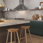 Caesarstone ICON 6046 Moorland Fog  modern kitchen with icland