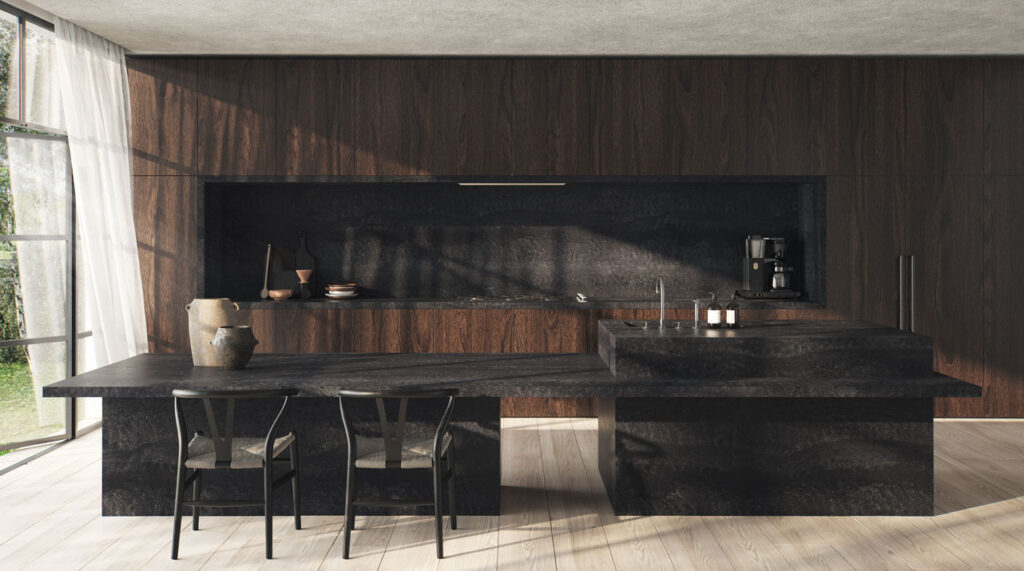 Caesarstone 5810 BlackTempal Kitchen